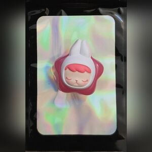 Pink and White Bunny Hair Clip